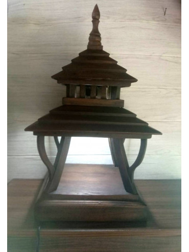 Lamp vintage thai house palace teak wood handicraft asia art Lamp vintage thai house palace teak wood handicraft asia art