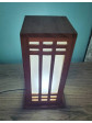 vintage lamp japan style teak wood  handicraft 