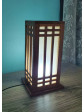 vintage lamp japan style teak wood  handicraft 