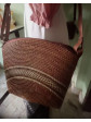 vintage lipao brown snail shaped shoulder bag nutural disign  handmade  