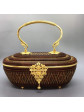 Vintage boho Lipao woven handbags double-flapbags  handmade thai traditional craft collection