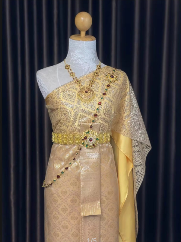 thai wedding dress gold Siwalai main image 0