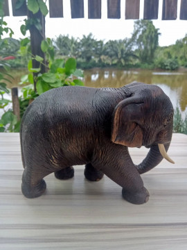 Elephant Carving Teak Wood